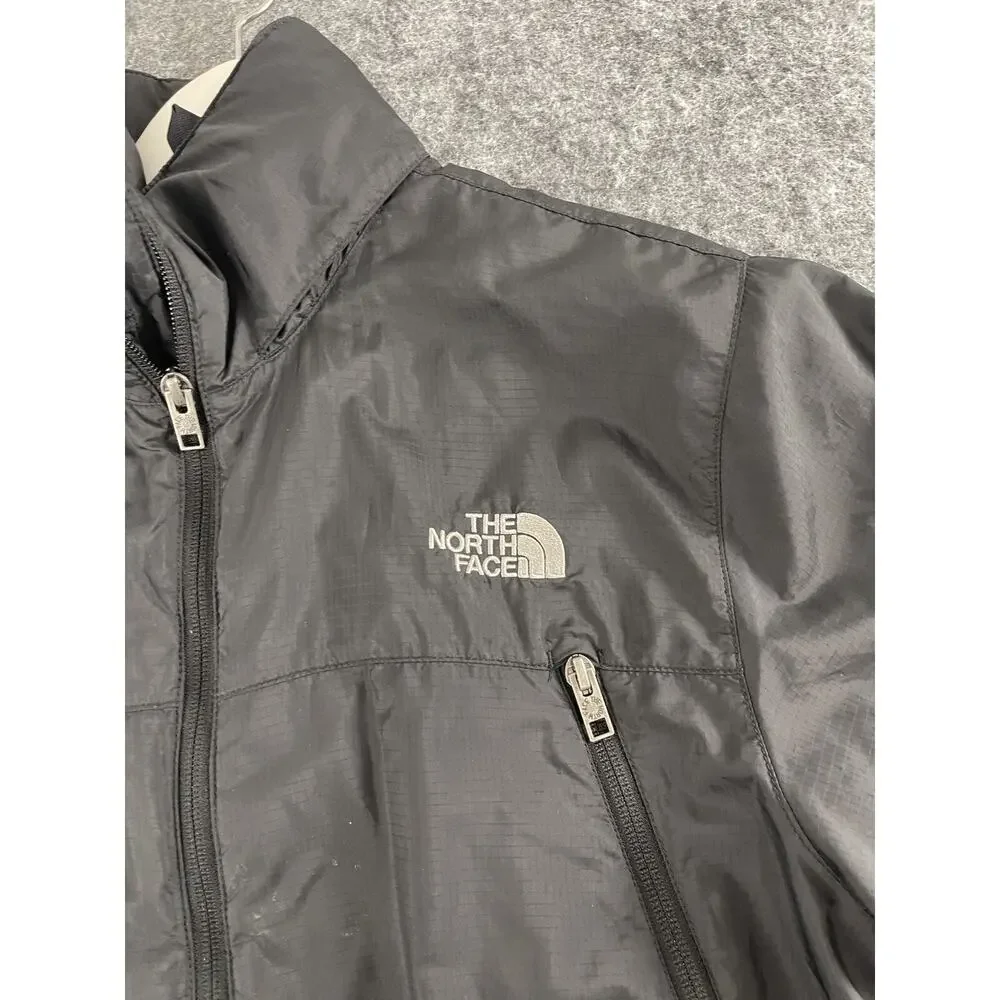 The North Face Jacket Mens Medium Black Windbreaker Full Zip Coat N251